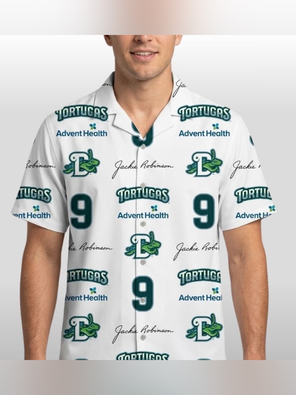 Daytona Tortugas Baseball Hawaiian Button Up Shirt